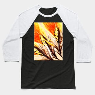 Boho fire feather pattern Baseball T-Shirt